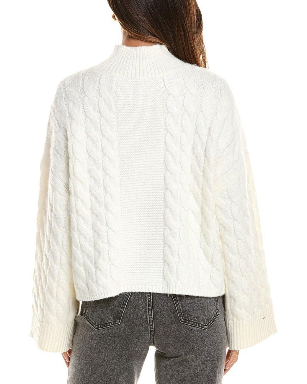 525 America White Turtleneck Sweater
