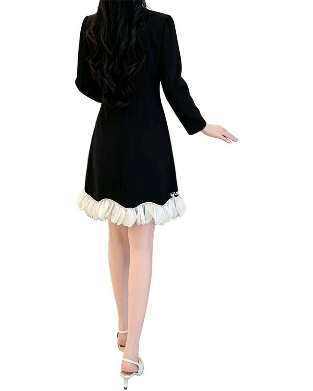 BRC By BURRYCO Black Solid Mini Dress