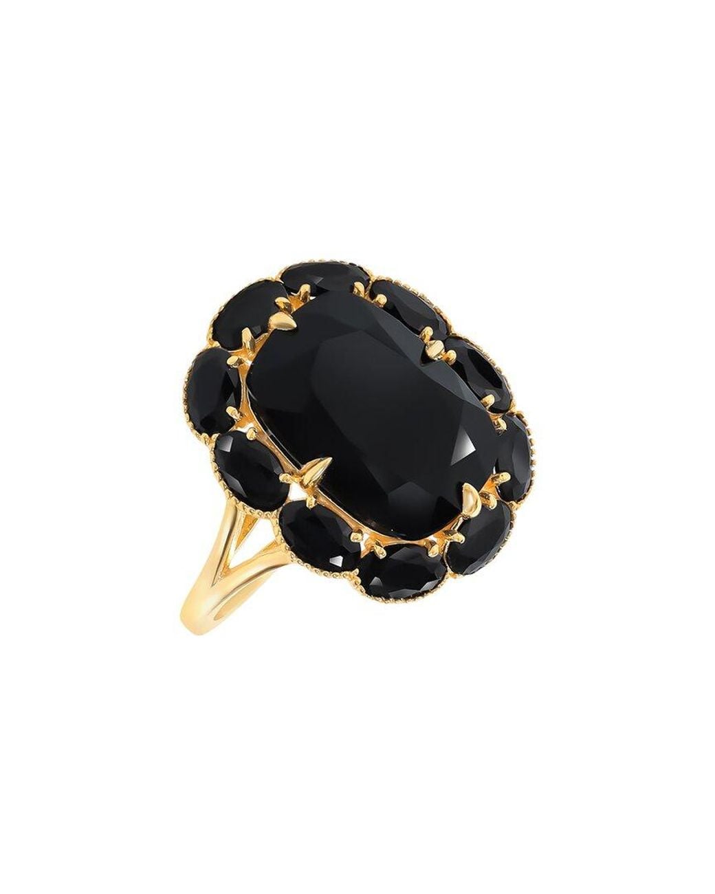 TIRAMISU Black 14K Over 9.80 Ct. Tw. Onyx Statement Ring