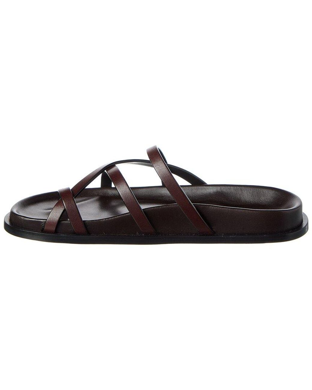 Saint Laurent Brown Nichols Leather Sandal