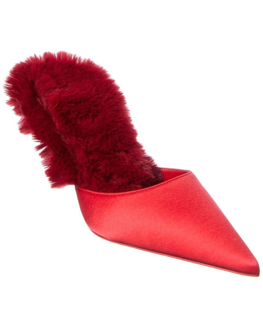 Christian Louboutin Red Km 85 Suede Mule