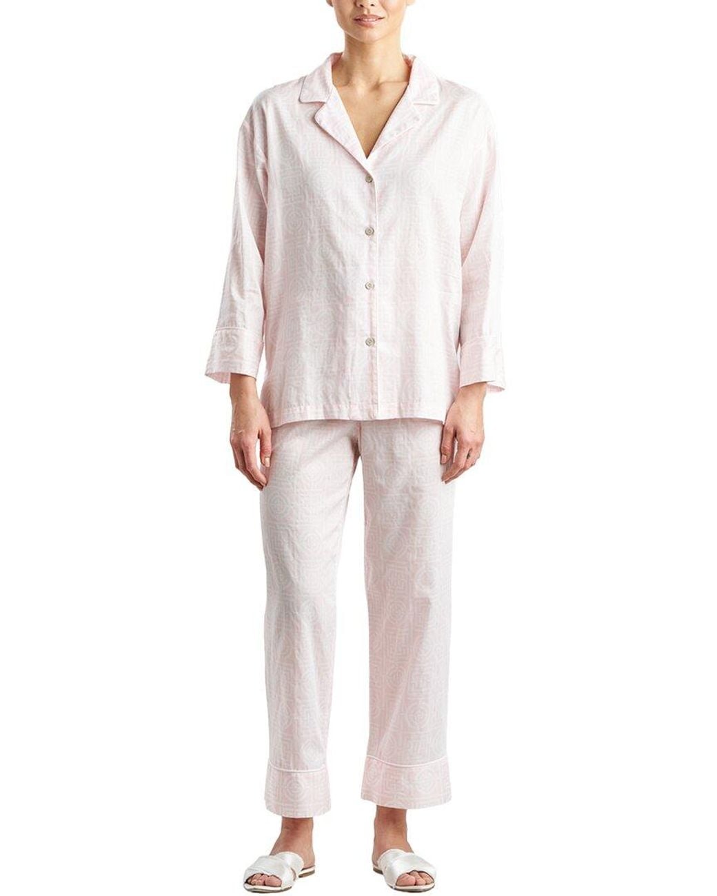 Natori White Infinity Notch Pj