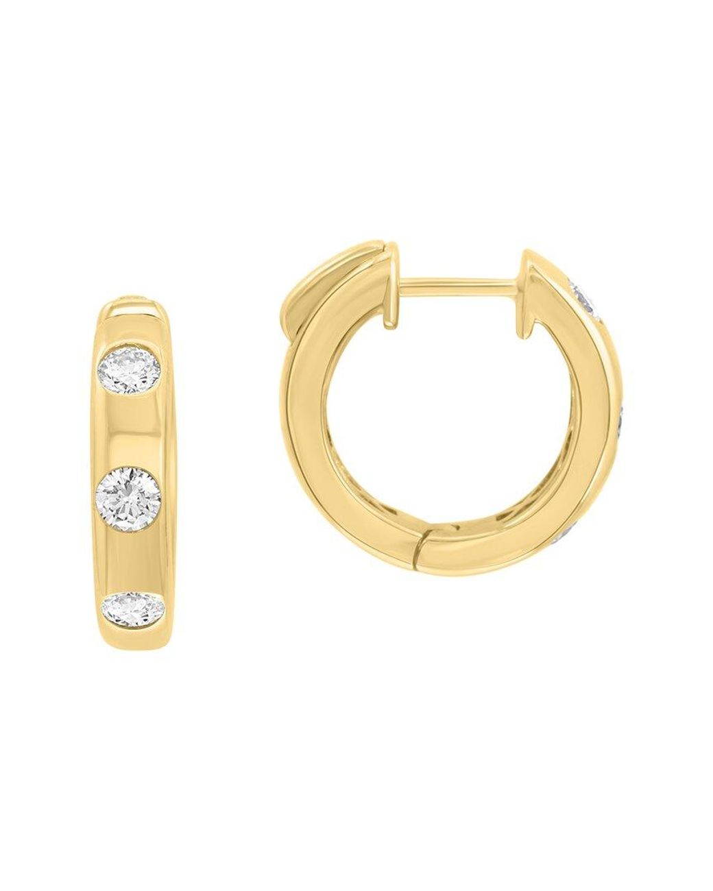 Effy Fine Jewelry Metallic 14K 0.70 Ct. Tw. Lab-Grown Diamond Earrings