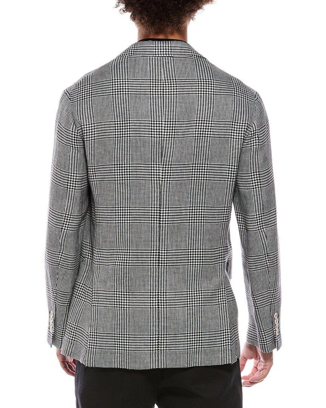 Brunello Cucinelli Gray Linen, Wool & Silk-Blend Blazer for men