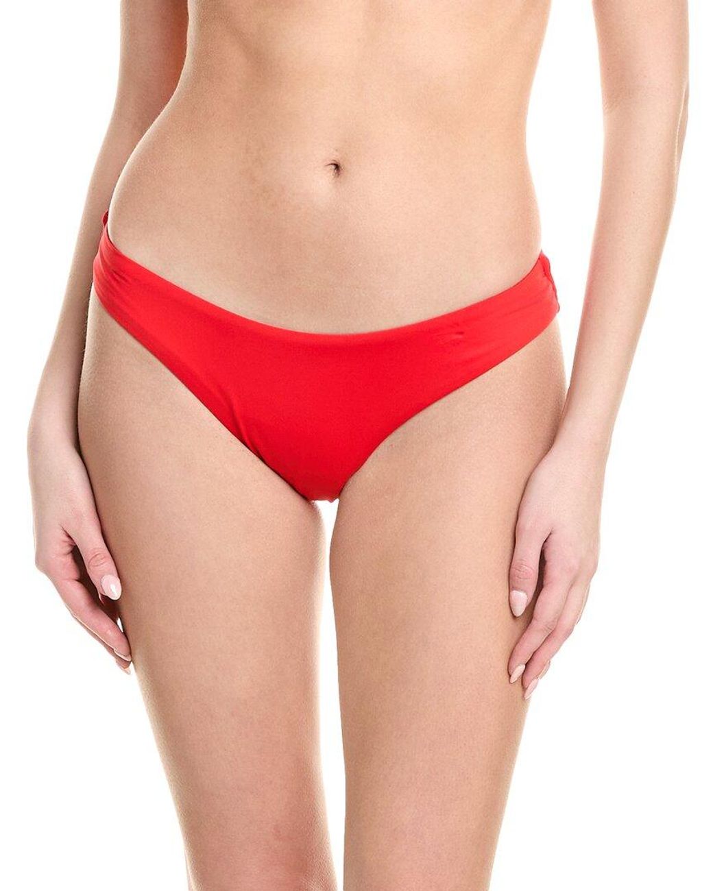 La Blanca Red Scoop Bikini Bottom