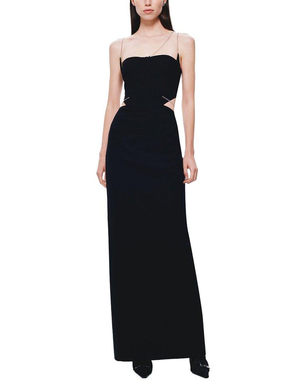 Misha Black The 'Cyrus' Chain Suiting Wool-Blend Dress