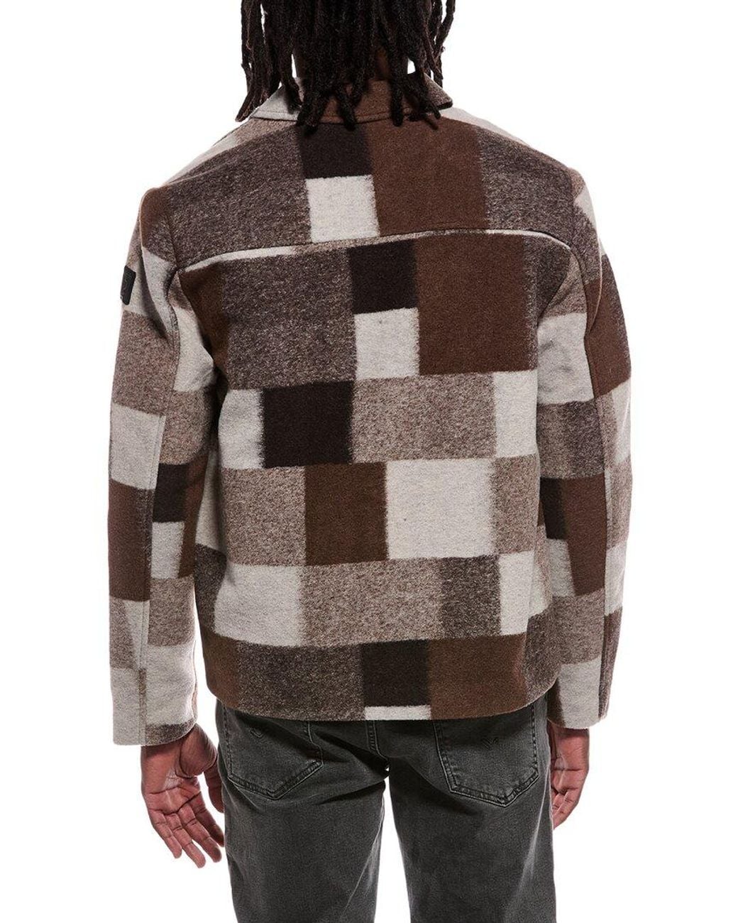 Hunter Brown Elias Boiled Wool-Blend Jacket for men