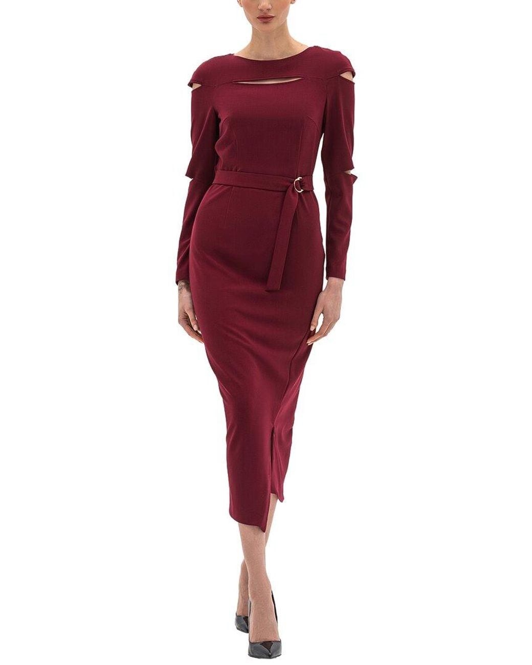 BGL Red Midi Dress