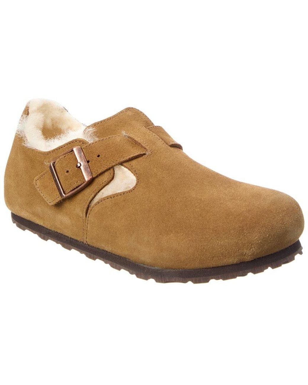 Birkenstock Brown London Suede & Shearling Clog