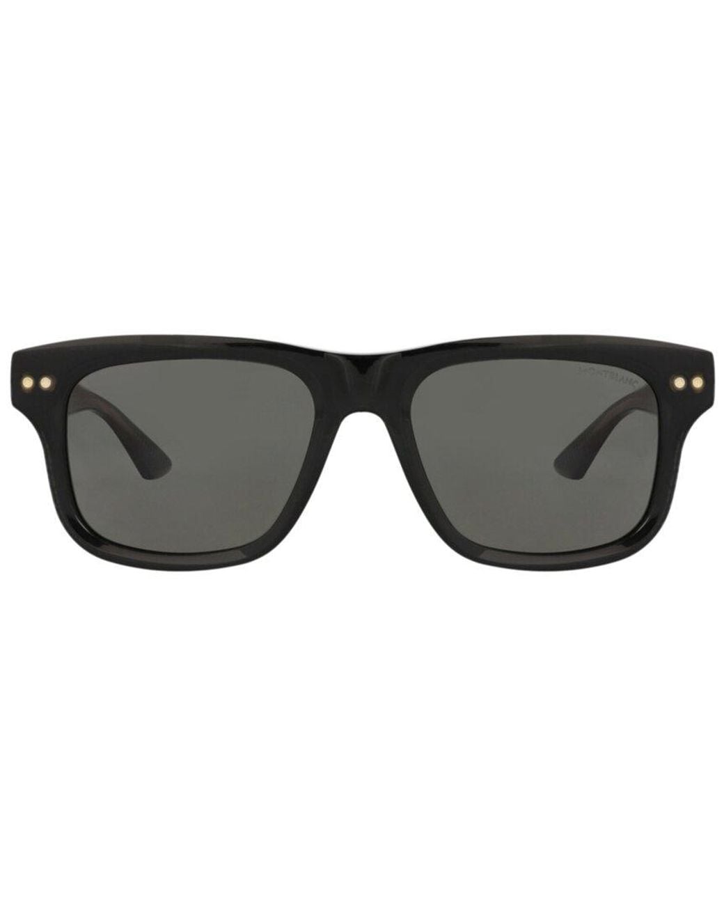Montblanc Black Mb0319S 55Mm Polarized Sunglasses for men