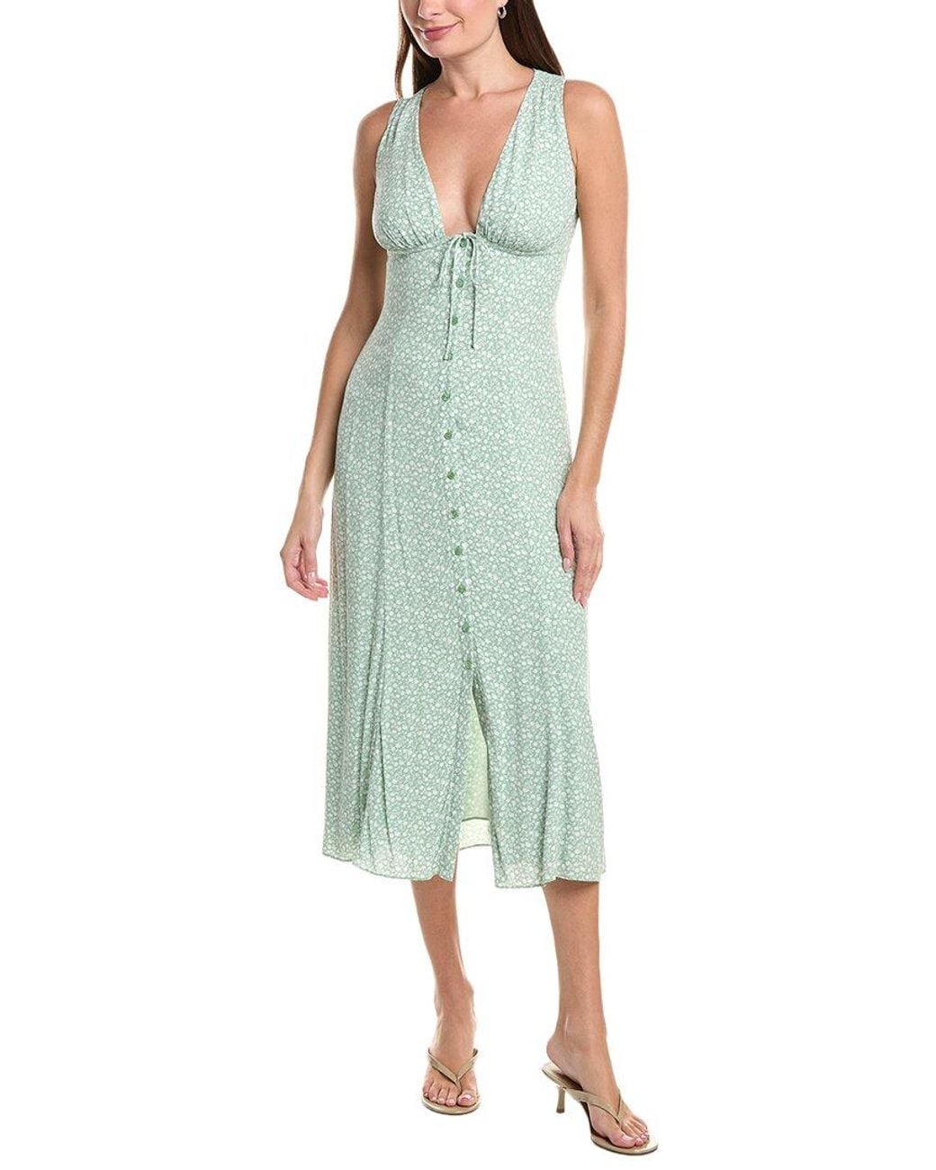 Seraphin Green Midi Dress