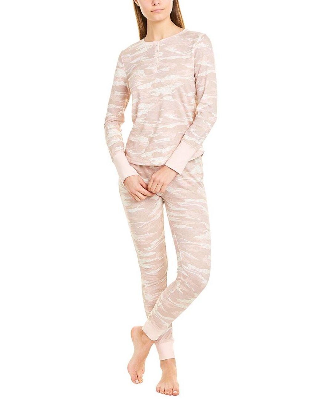 Splendid 2pc Thermal Pajama Set in Green Lyst