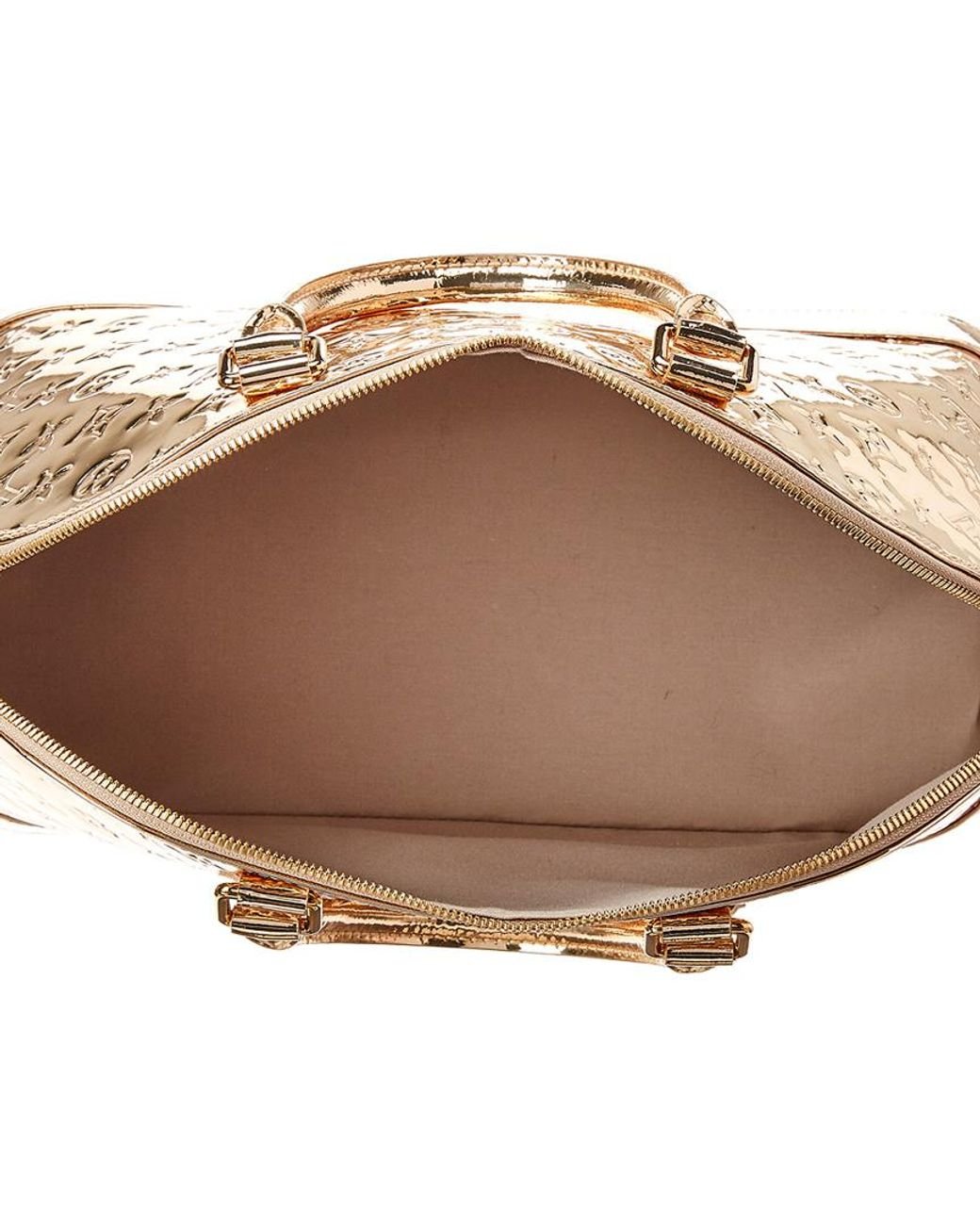 Sold at Auction: Louis Vuitton, Louis Vuitton Alma MM Handbag Purse Gold  Monogram Miroir