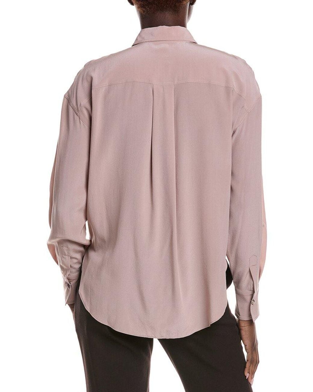 Brunello Cucinelli Pink Silk Western Shirt