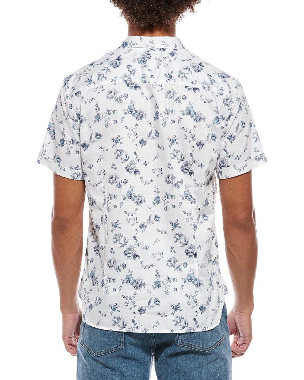 John Varvatos White Loren Slim Fit Sport Shirt for men