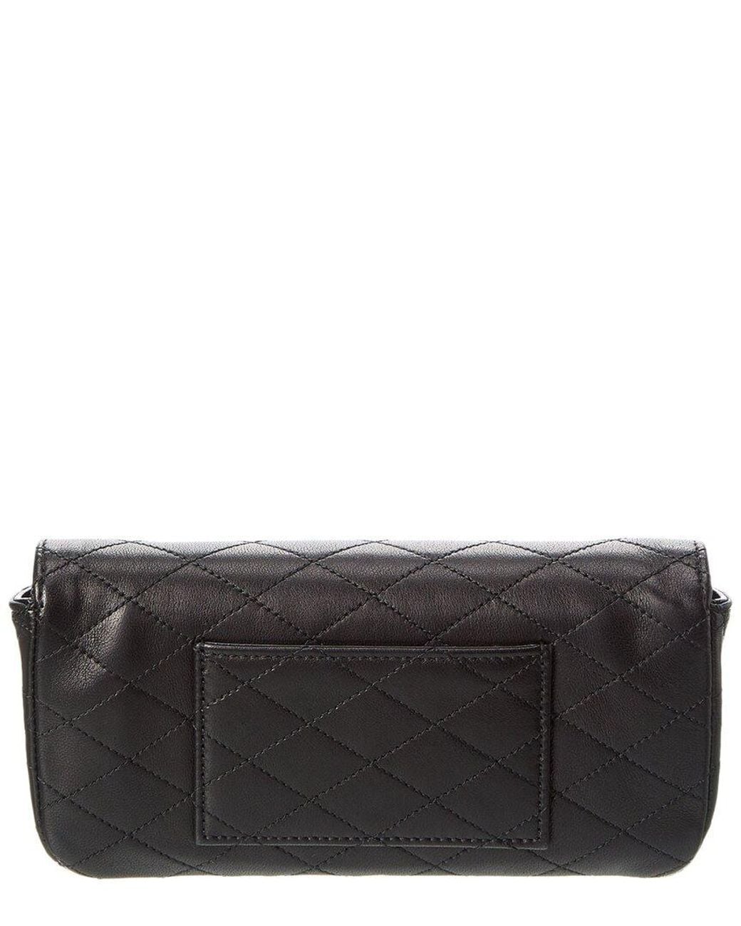 Saint Laurent Black Gaby Chain Quilted Leather Phone Holder