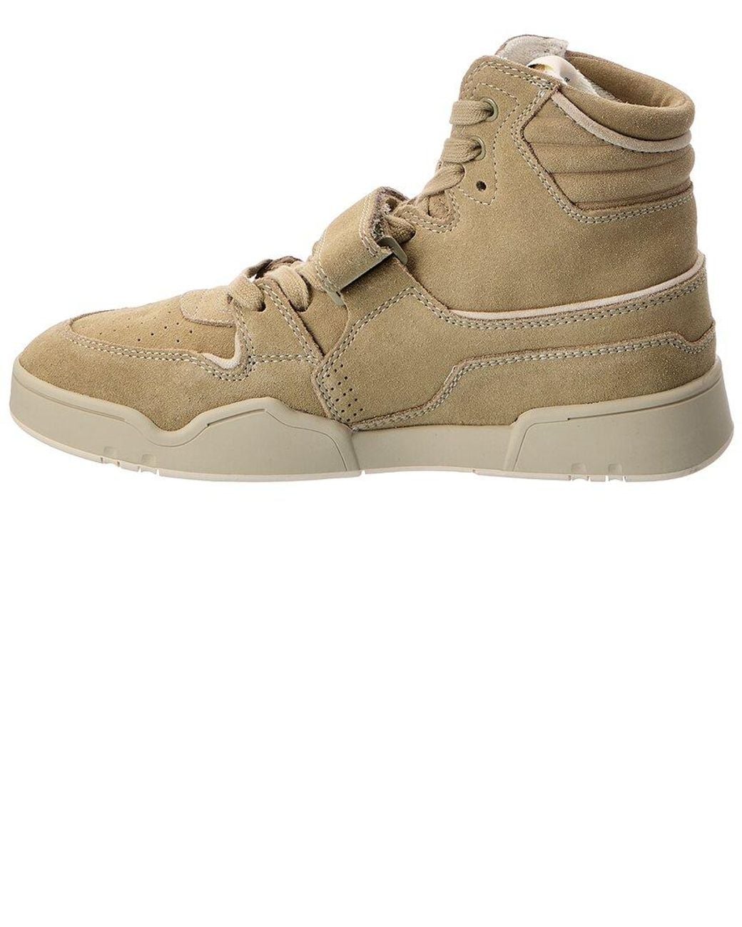 Isabel Marant Natural Alsee Suede High-Top Sneaker