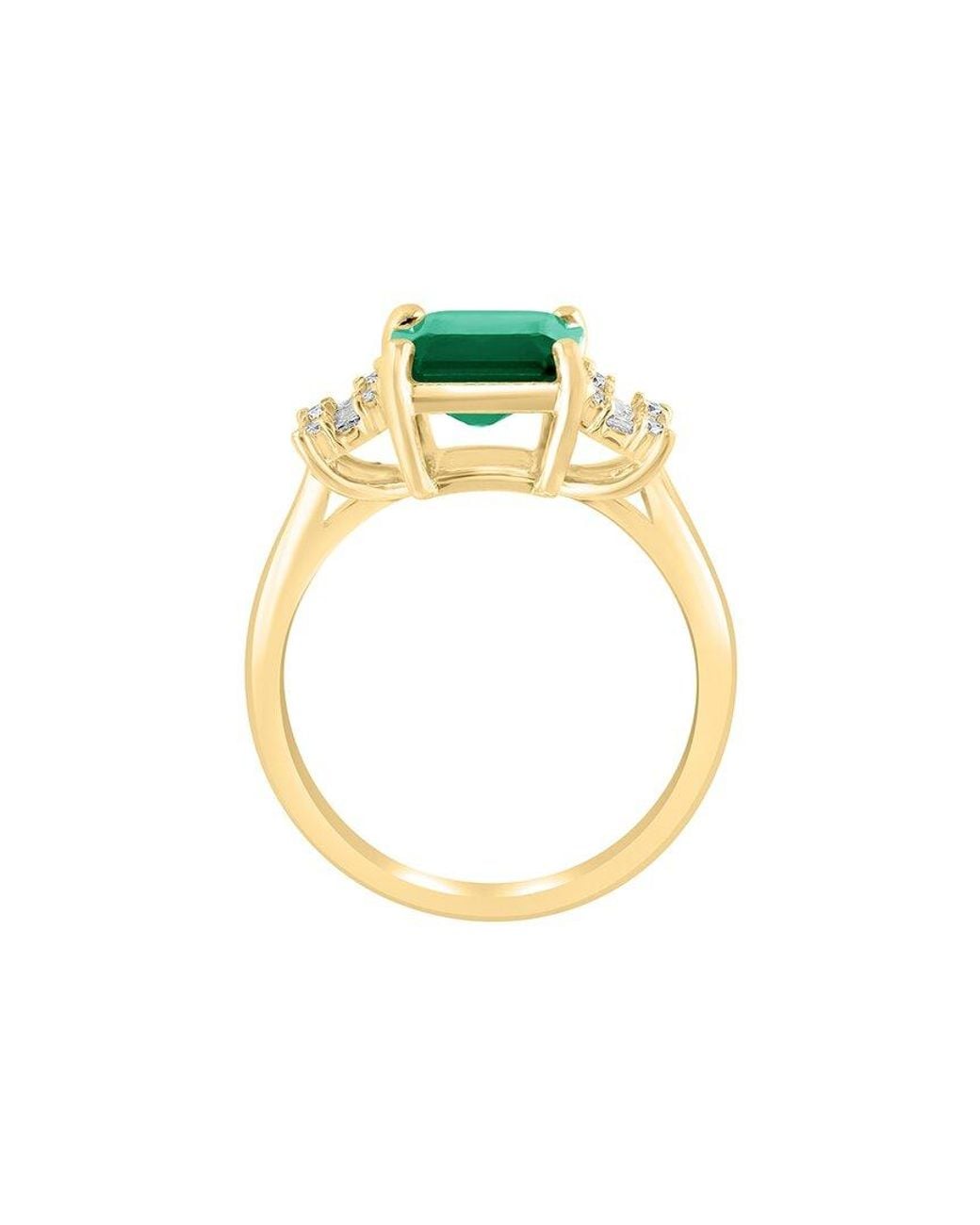 Effy Fine Jewelry Green 14K 3.31 Ct. Tw. Diamond & Emerald Ring