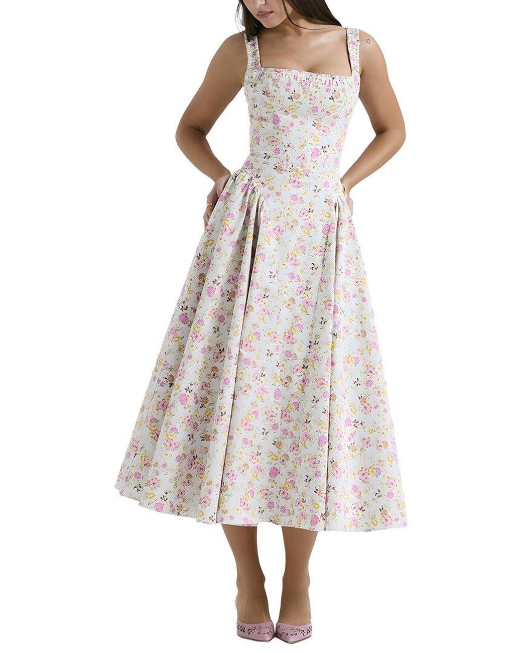 CAMILA BLANCO White Midi Dress