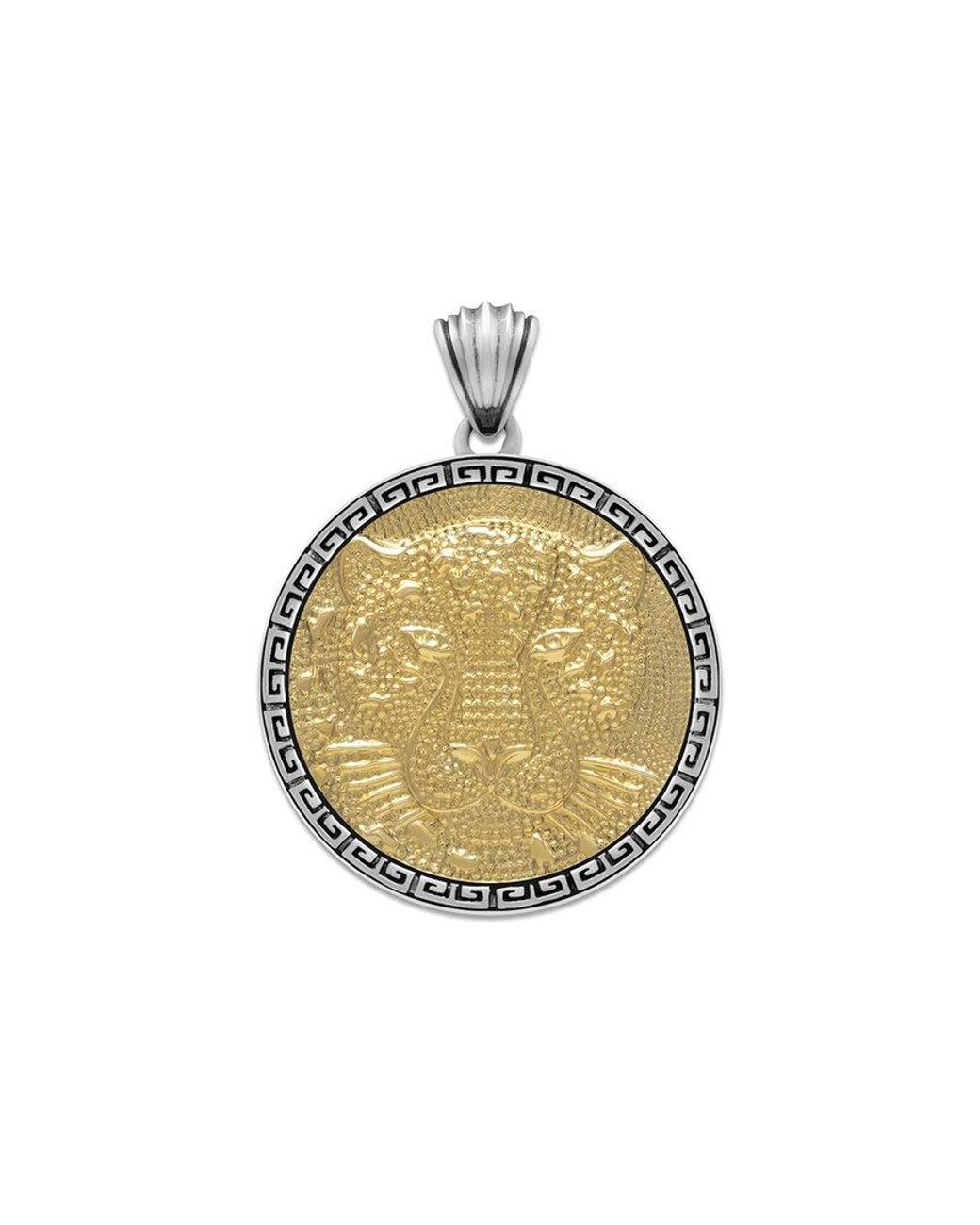 Samuel B. Metallic 18k & Silver Leopard Pendant