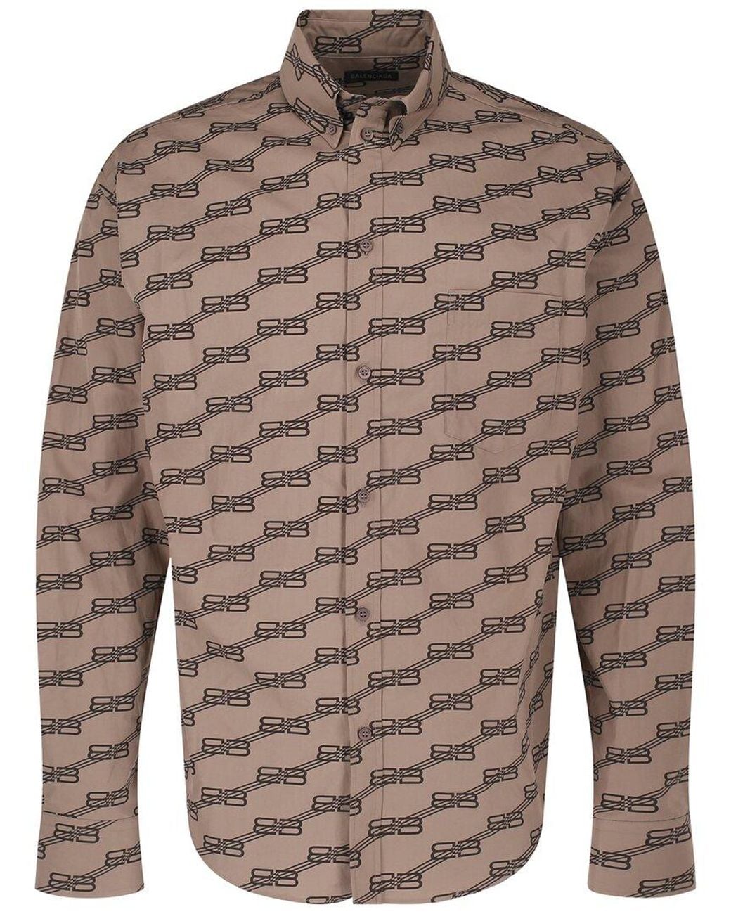 Balenciaga Brown Woven Top for men
