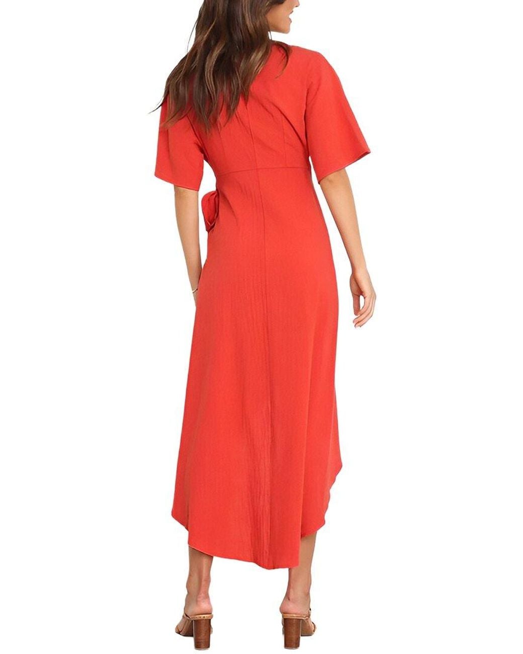 LEON GORI Red Midi Dress