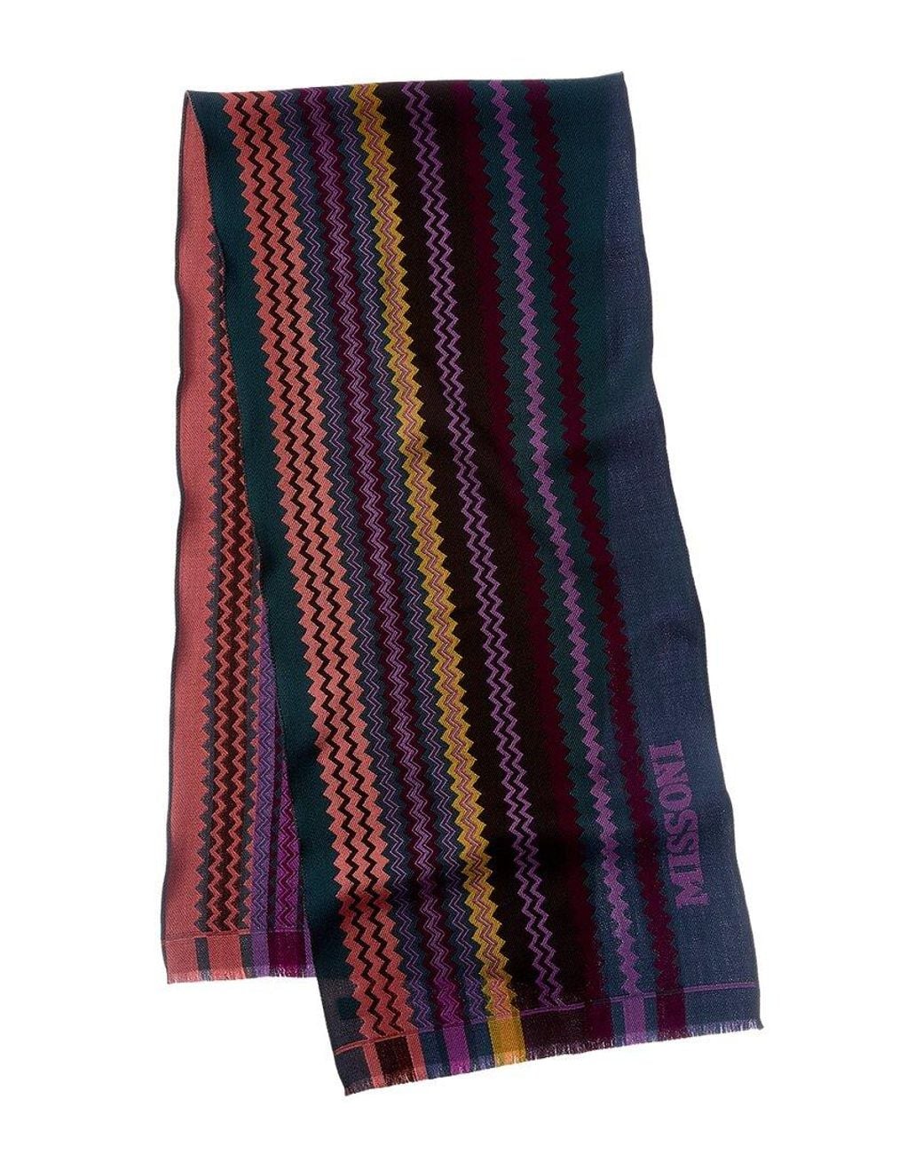 Missoni Blue Wool Scarf
