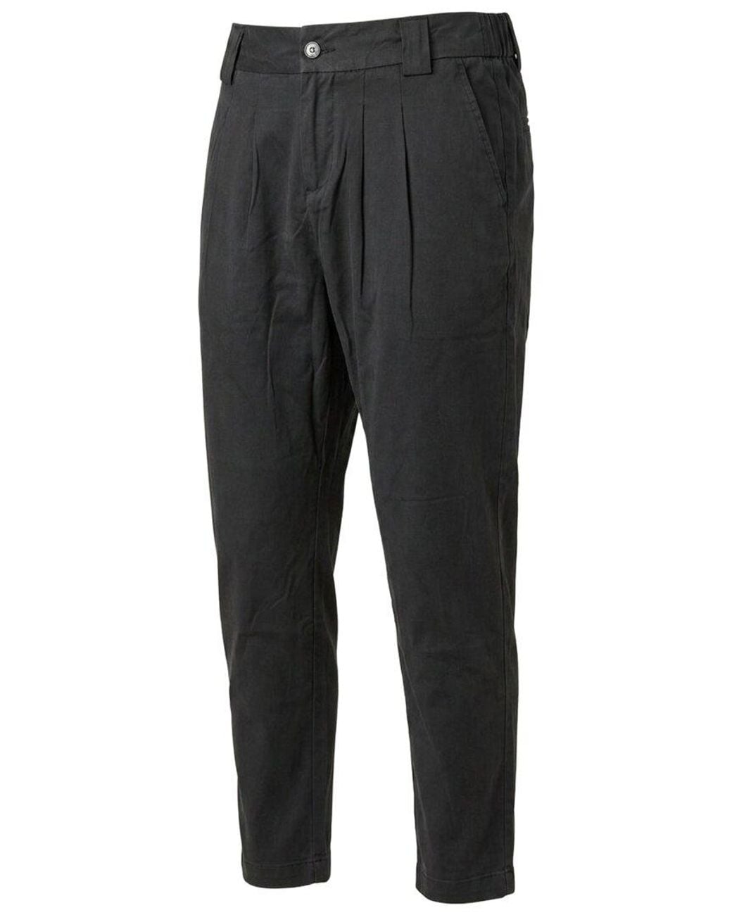 Ron Tomson Gray Pleated Trouser for men