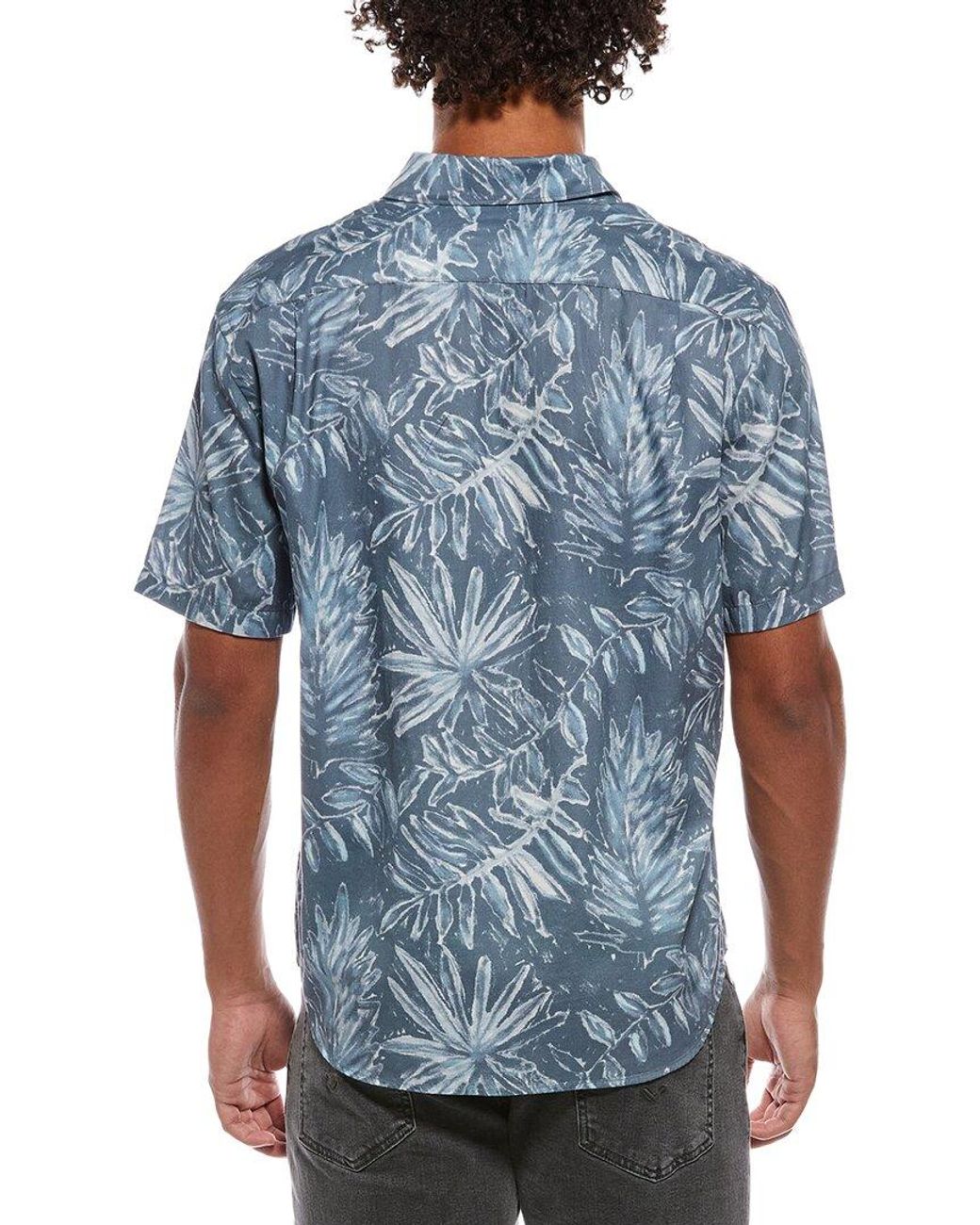 Vince Blue French Placket Shirt for men