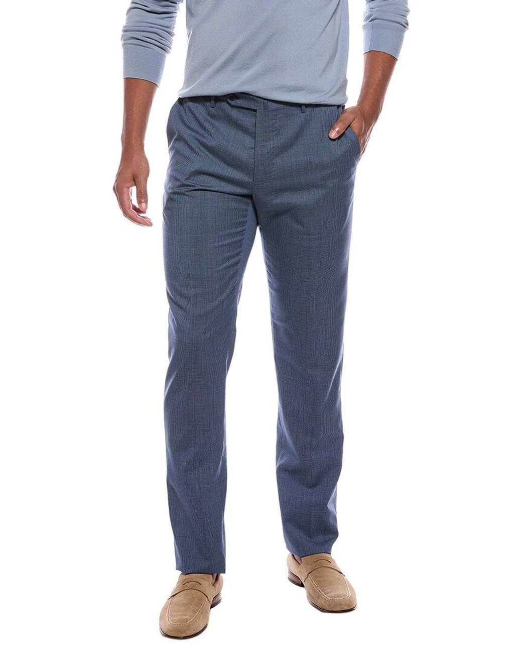 Slowear Blue Incotex Matty Wool Trouser for men