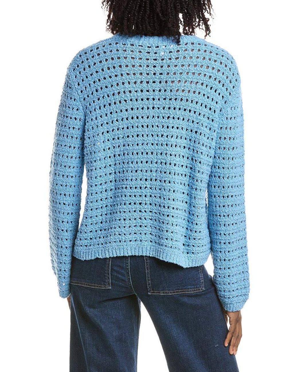 Isla Blue Ollie Texture Stitch Flared Sleeve Sweater
