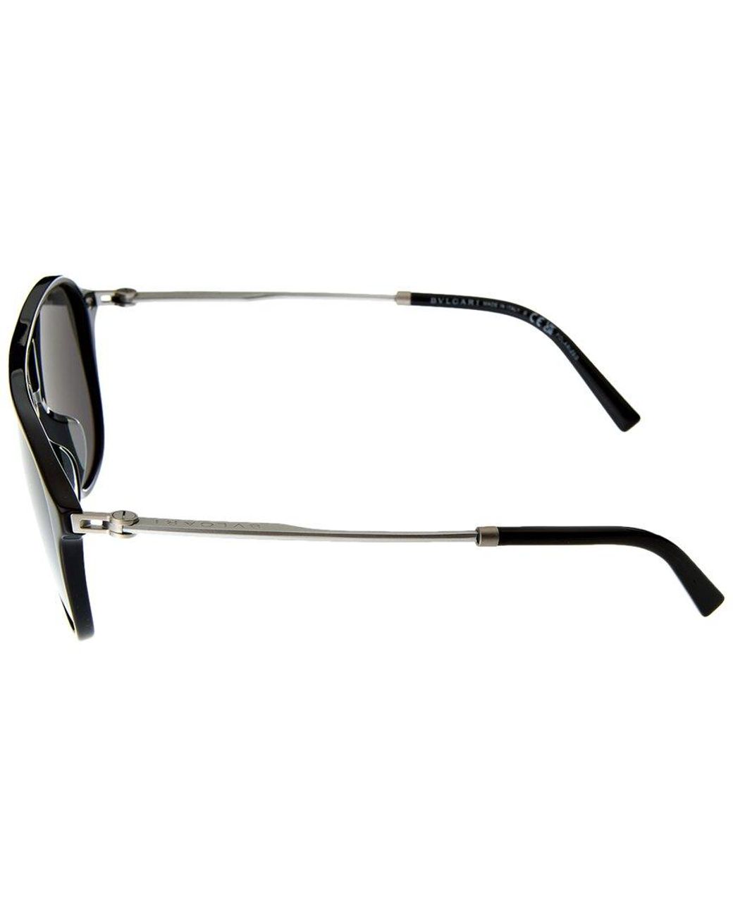 BVLGARI Black Bv7038f 57mm Polarized Sunglasses for men