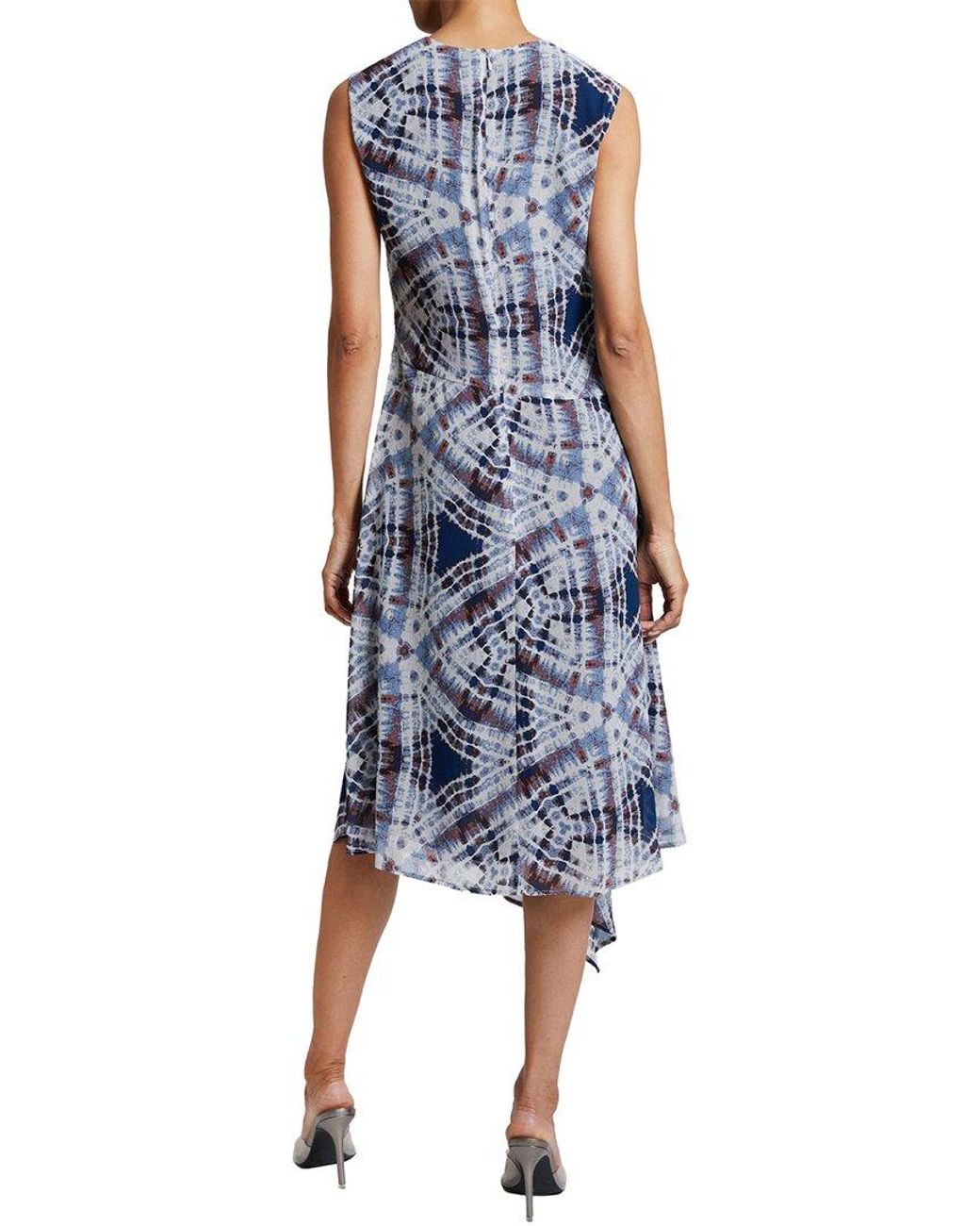 Santorelli Blue Cecilia Midi Dress