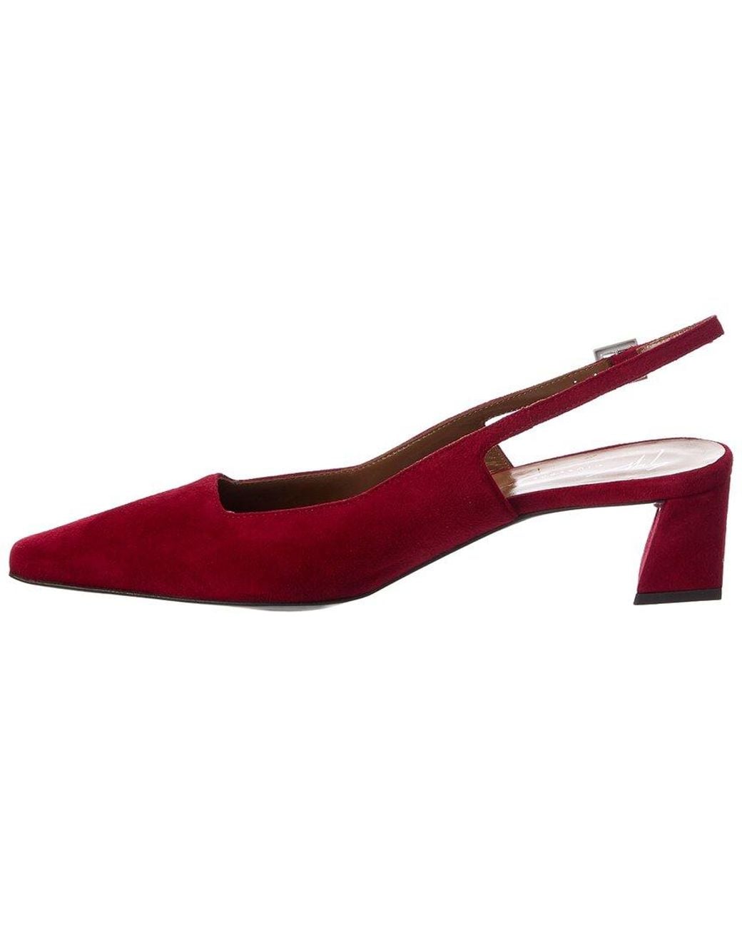 Giuseppe Zanotti Red Brenda 45 Suede Slingback Pump