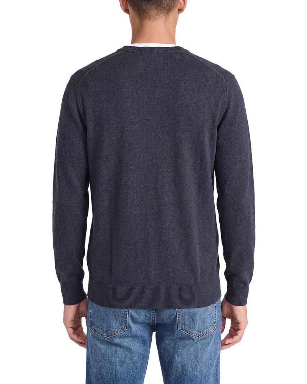 N.Peal Cashmere Blue Burlington Cashmere V-Neck Sweater for men
