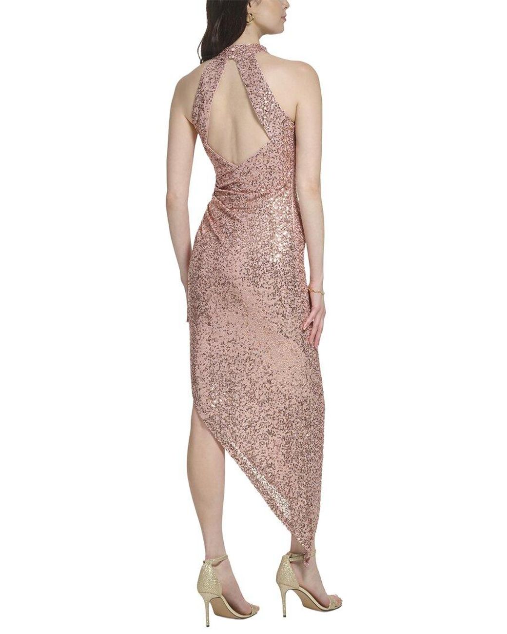 Vince Camuto Multicolor Embellished Sleeveless Midi Dress