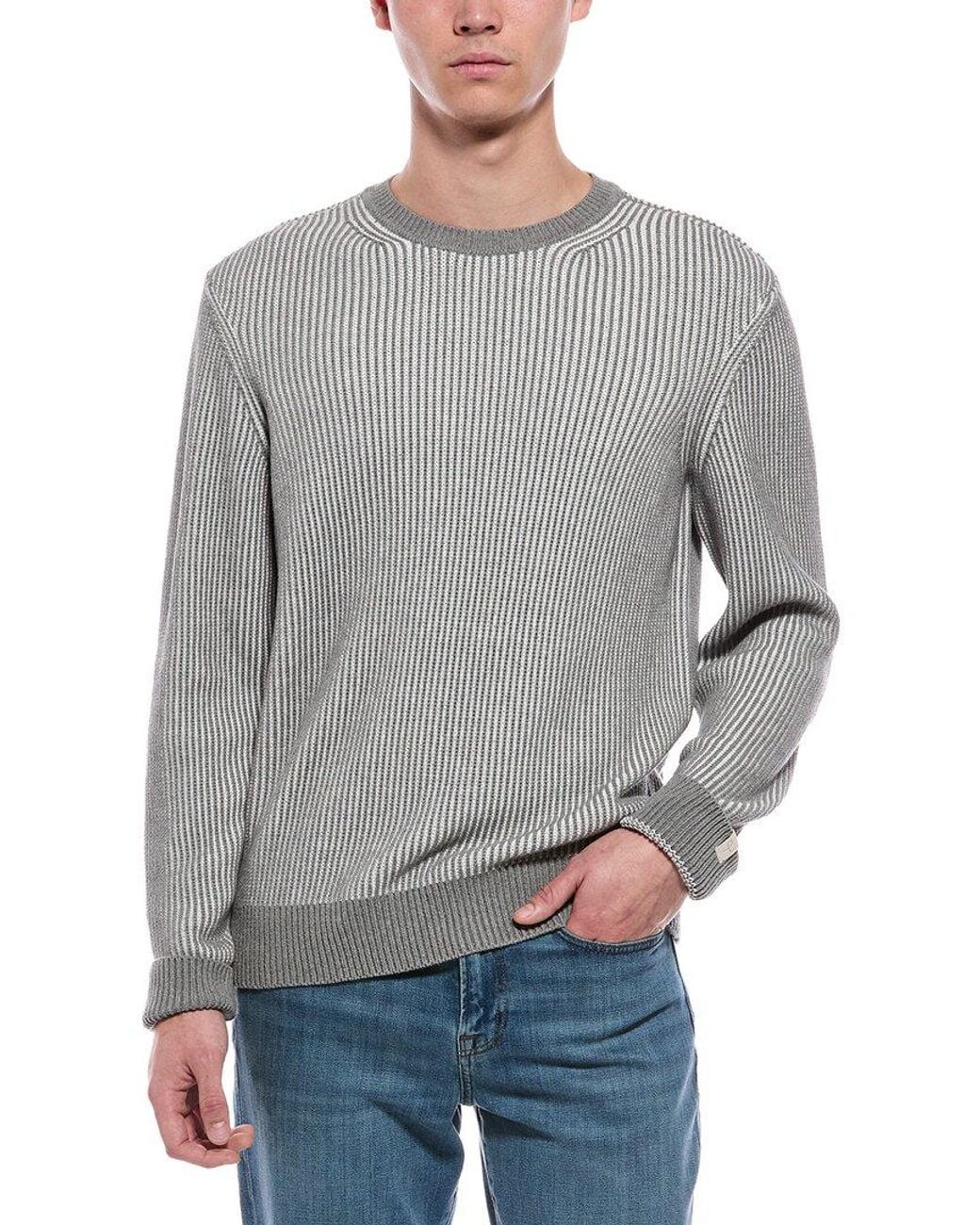 Rag & Bone Gray Simon Marl Crewneck Sweater for men
