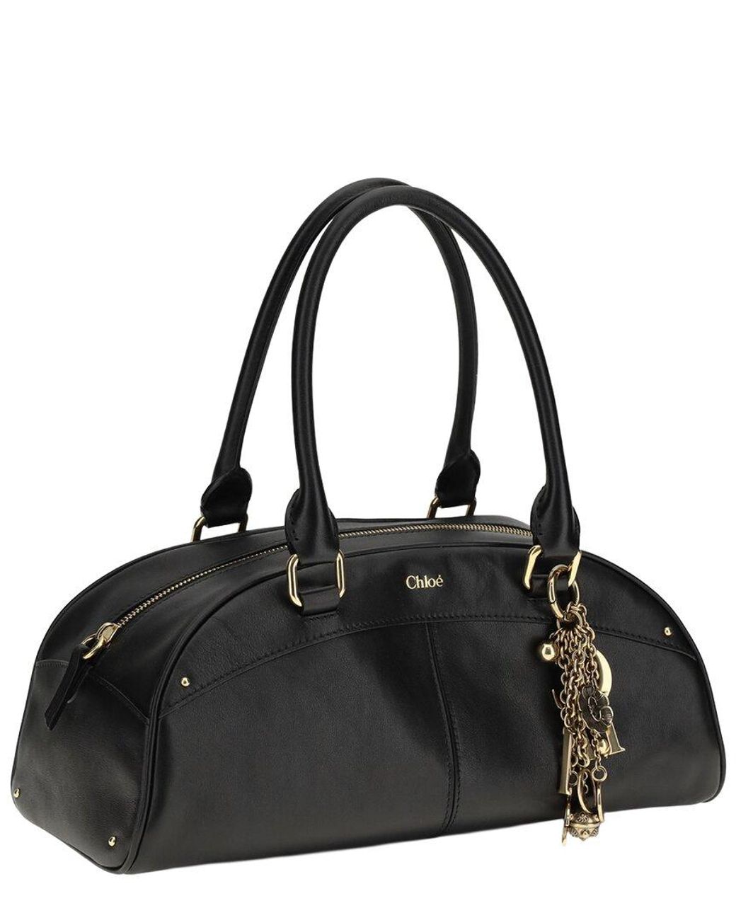Chloé Black Bowling Leather Handbag