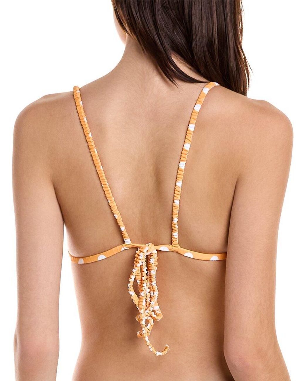 Caroline Constas Yellow Stacia Bikini Top