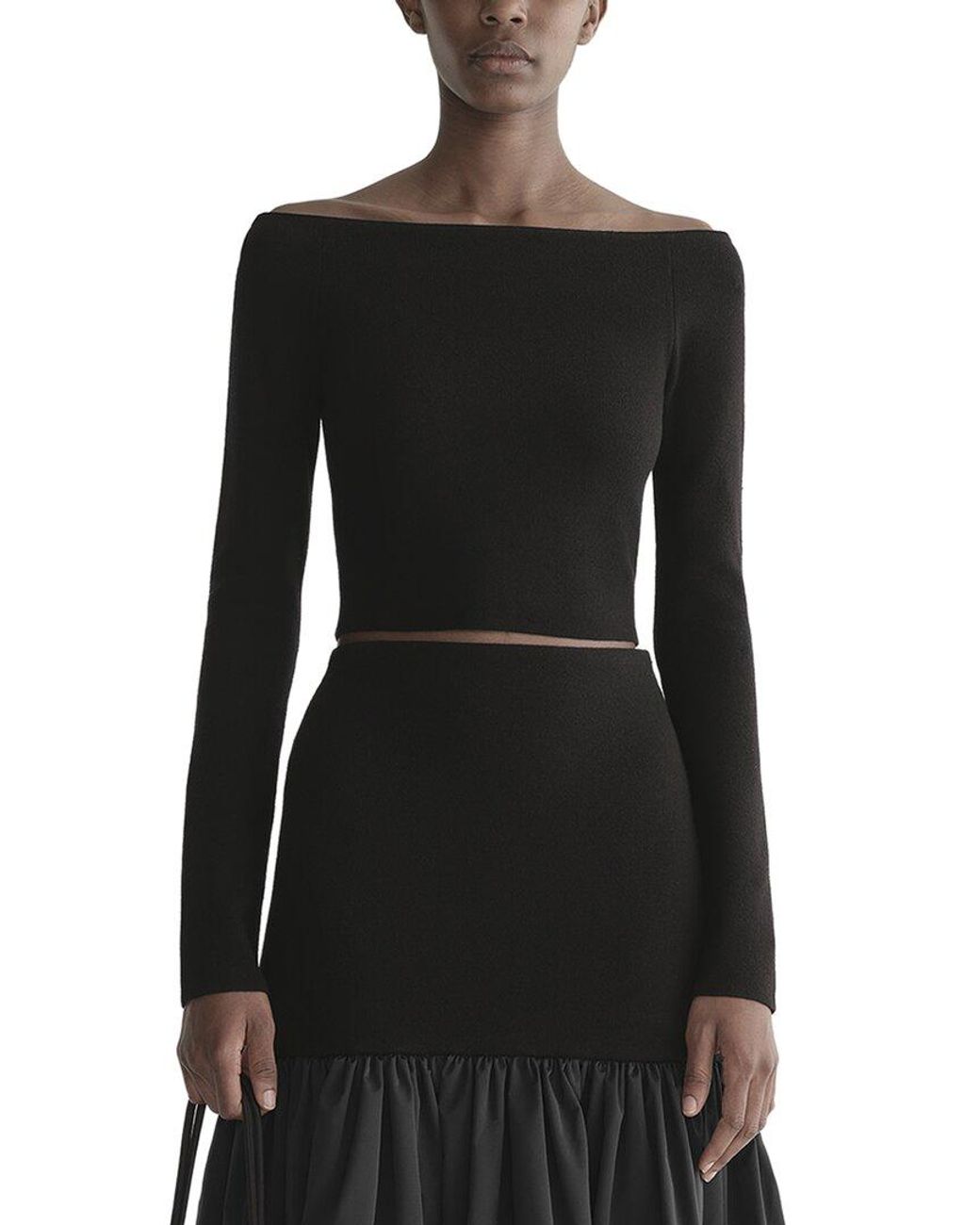 A.L.C. Black Jo Wool-Blend Top