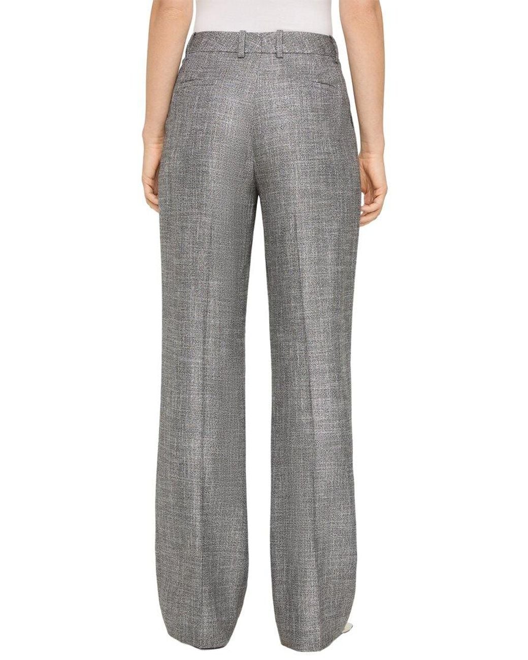 Lafayette 148 New York Gray Gates Full Leg Pant