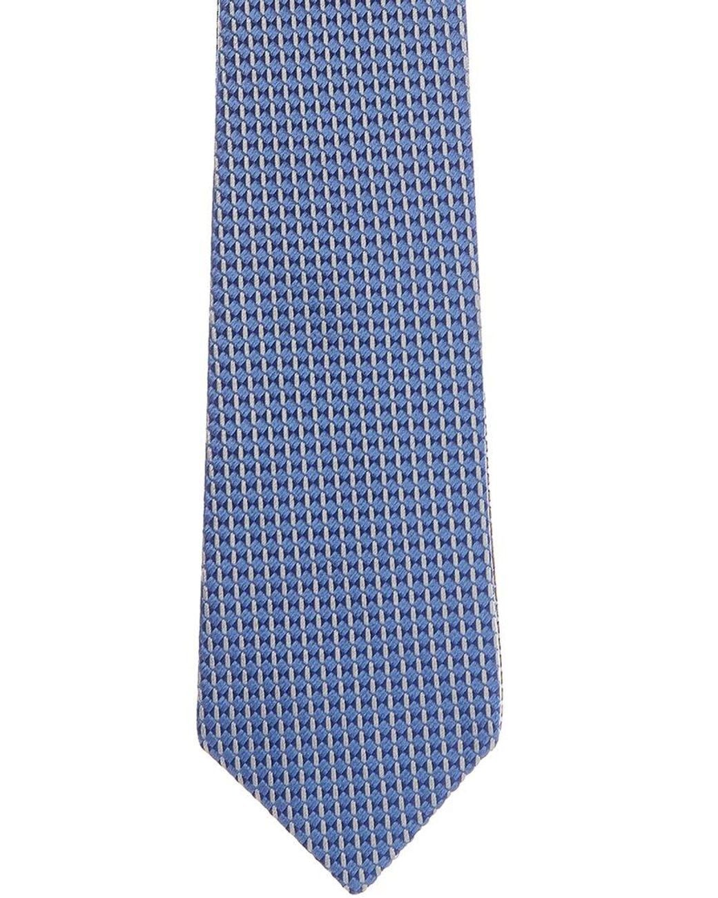 Canali Blue Diamonds Reversible Silk Tie for men