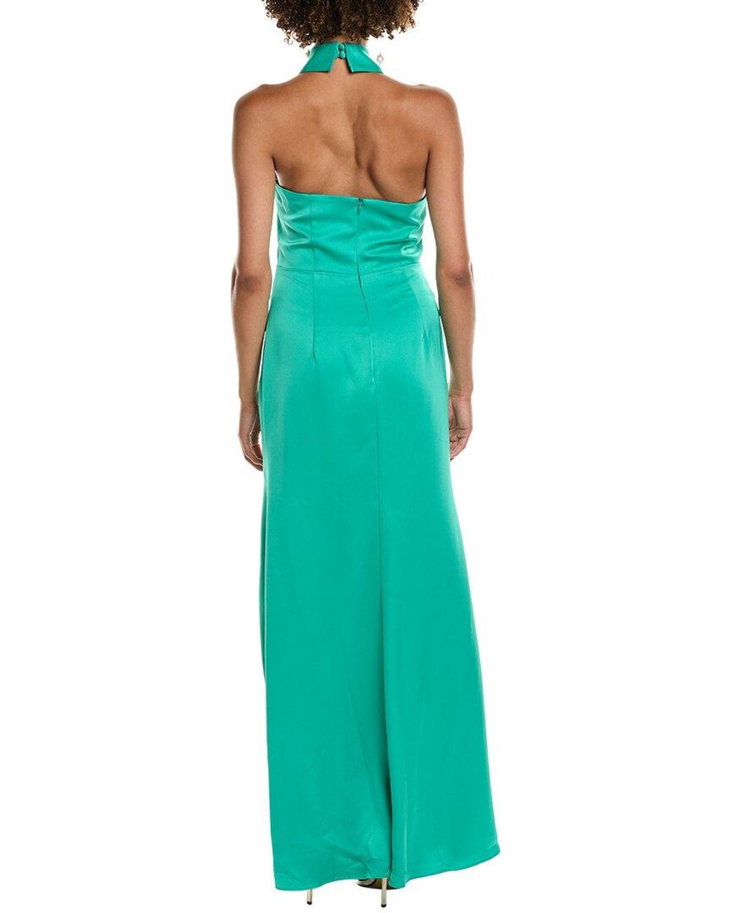 Halston Heritage Green Gemi Gown
