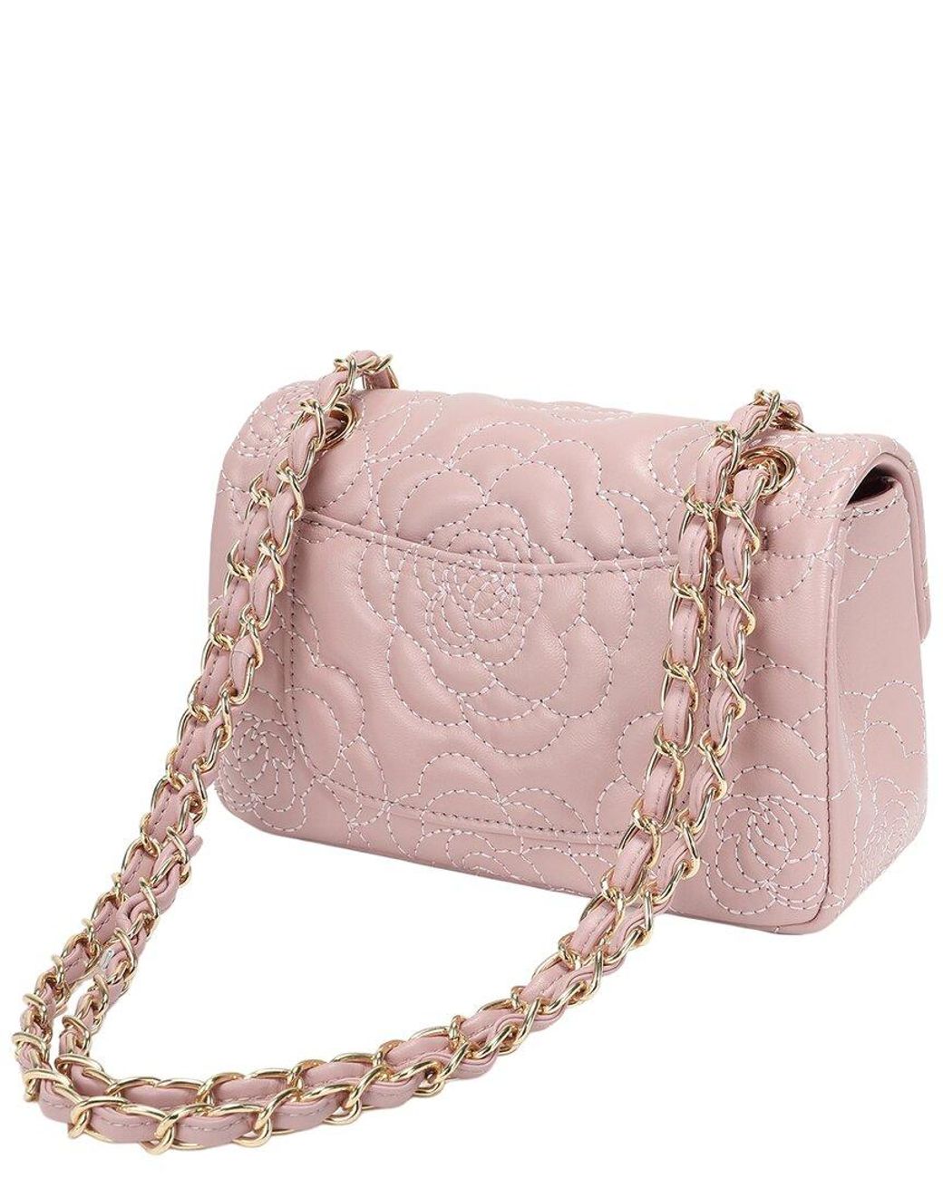 Tiffany & Fred Paris Pink Quilted Sheepskin Crossbody