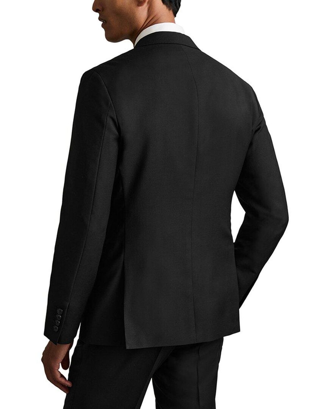 Reiss Blue Aspire Notch Plain Wool Formal Jacket for men