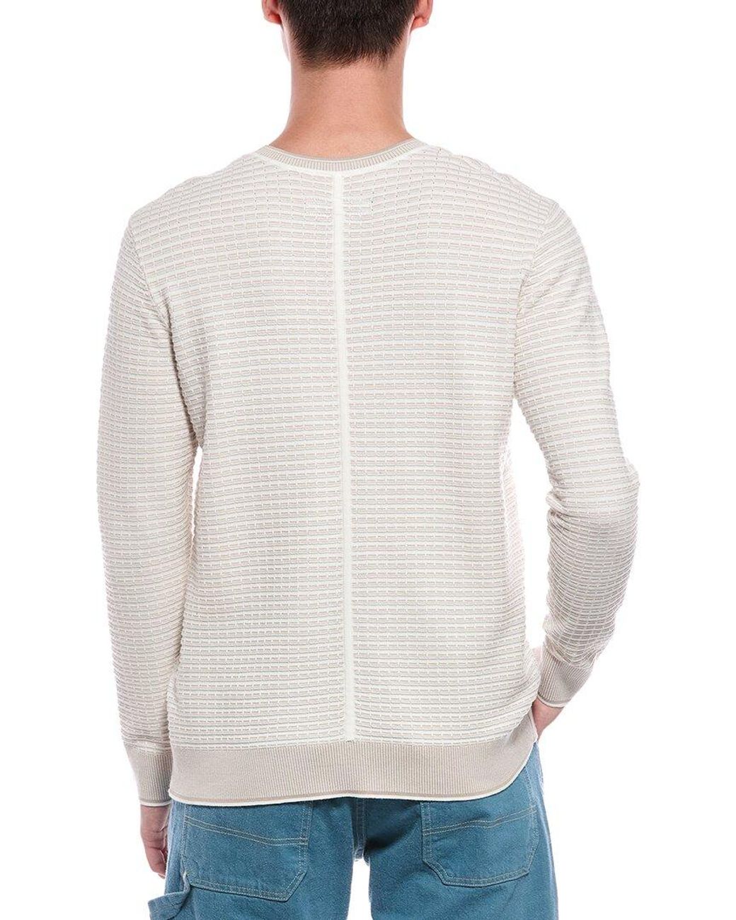 Rag & Bone White Harvey Crewneck Sweater for men