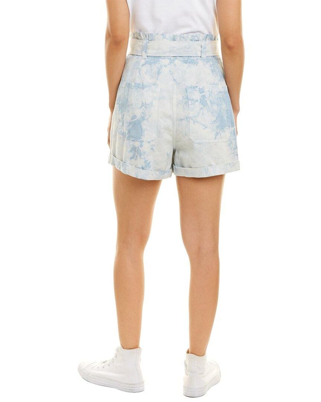 A.L.C. Blue Davidson Linen-Blend Short
