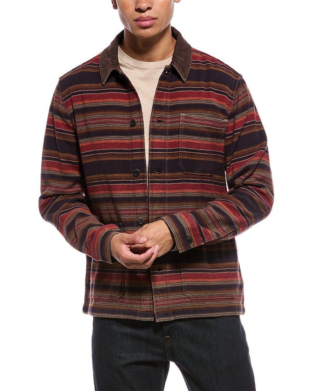 Faherty Brand Red High Ridge Twill Studio Jacket for men