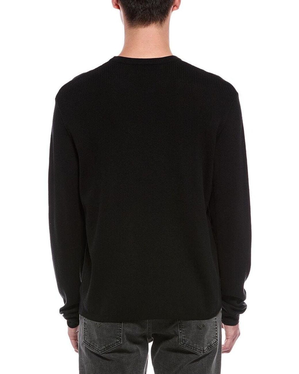 Rag & Bone Black Harvey Crewneck Sweater for men