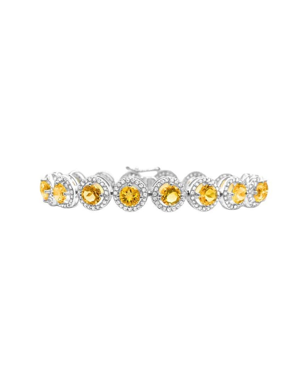 Gemstones White 11.48 Ct. Tw. Citrine Tennis Bracelet